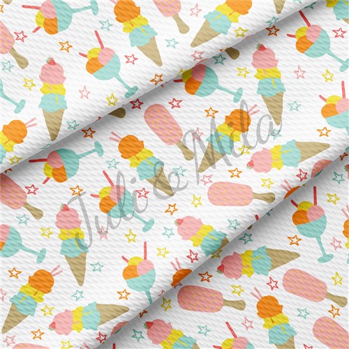 Ice cream Printed Liverpool 4 Way Fabric icecream3 & Get a Free $89.99 Embroidery Bundle