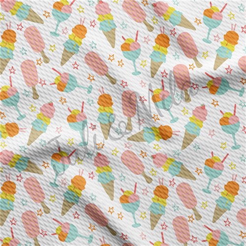 Ice cream Printed Liverpool 4 Way Fabric icecream3 & Get a Free $89.99 Embroidery Bundle