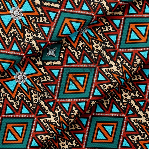 Printed Liverpool Fabric (Diamonds) & Get a Free $89.99 Embroidery Bundle