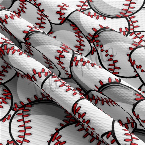 Baseball Printed Liverpool Bullet Textured Stretch Solid Strip Thick Knit Jersey Fabric
