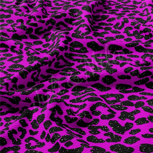 Cheetah Leopard AA194 TBP102 Liverpool Bullet Textured Stretch Solid Strip Thick Knit Jersey Fabric