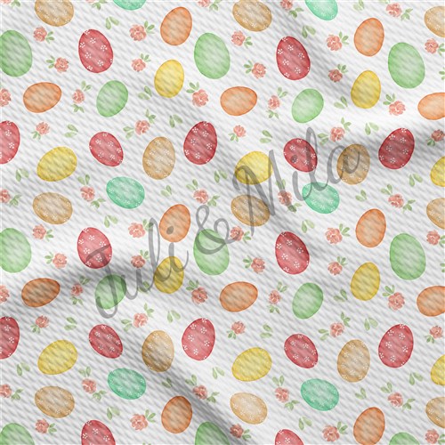 Easter Printed Liverpool Fabric Egg Bunny Pastel(E49) & Get a Free $89.99 Embroidery Bundle
