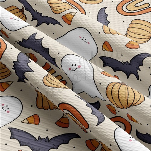 Pumpkin Fall Liverpool Bullet Textured Stretch Solid Strip Thick Knit Jersey Fabric