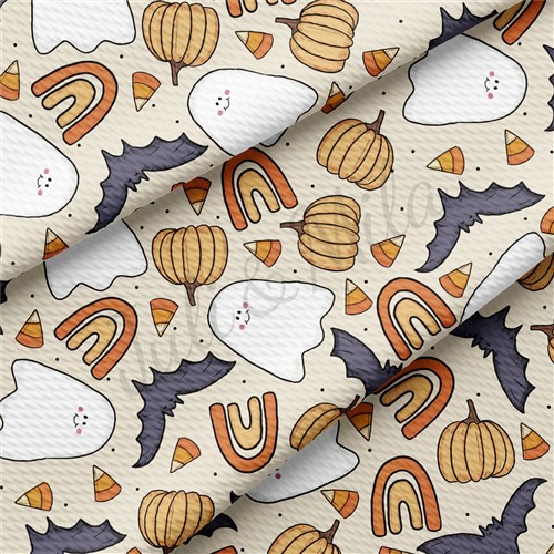 Pumpkin Fall Liverpool Bullet Textured Stretch Solid Strip Thick Knit Jersey Fabric