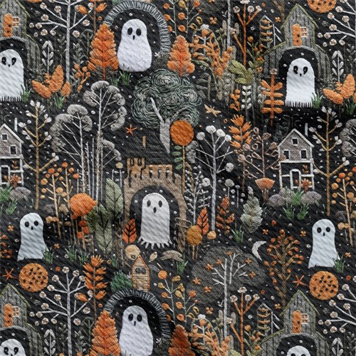 Autumn Fall Halloween Printed Liverpool Fabric AA1813 & Get a Free $89.99 Embroidery Bundle