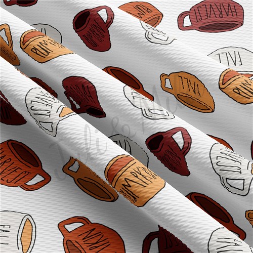 Pumpkin Fall Liverpool Bullet Textured Stretch Solid Strip Thick Knit Jersey Fabric