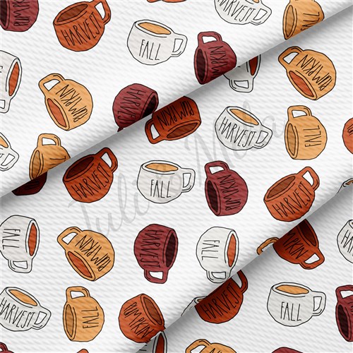 Pumpkin Fall Liverpool Bullet Textured Stretch Solid Strip Thick Knit Jersey Fabric