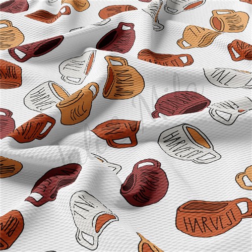 Pumpkin Fall Liverpool Bullet Textured Stretch Solid Strip Thick Knit Jersey Fabric