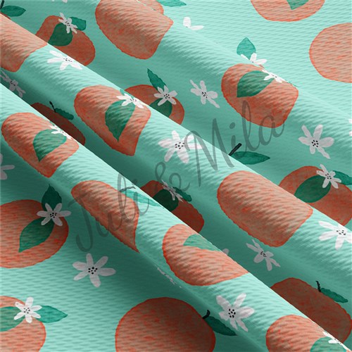 Peach Printed Liverpool 4 Way Fabric peach & Get a Free $89.99 Embroidery Bundle