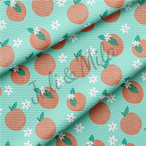 Peach Printed Liverpool 4 Way Fabric peach & Get a Free $89.99 Embroidery Bundle