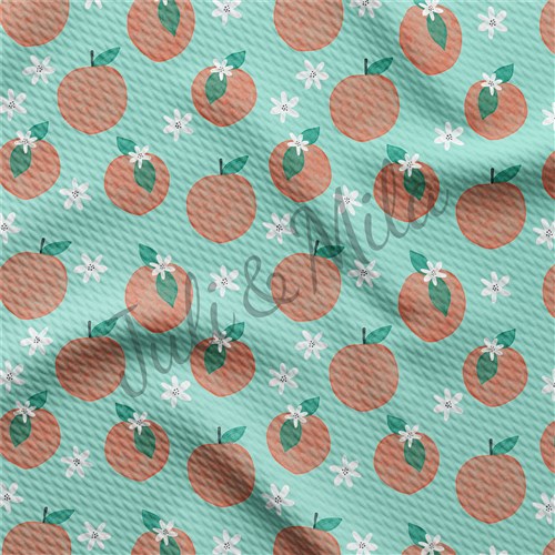 Peach Printed Liverpool 4 Way Fabric peach & Get a Free $89.99 Embroidery Bundle
