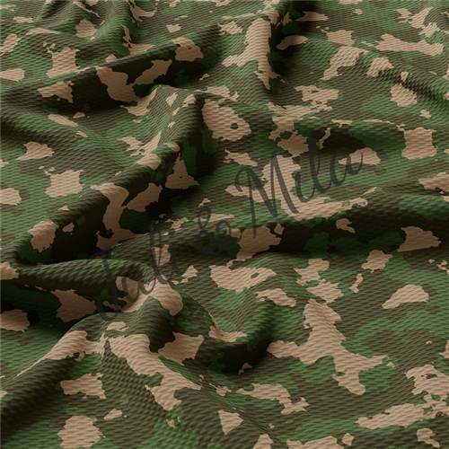 Camo Printed Liverpool Fabric Camouflage Green & Get a Free $89.99 Embroidery Bundle