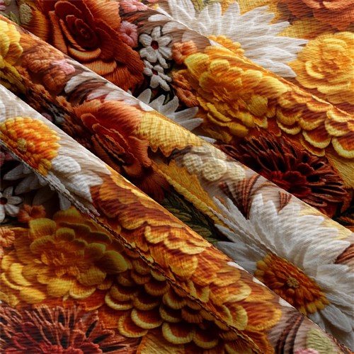 Autumn Fall Halloween Printed Liverpool Fabric AA1935 & Get a Free $89.99 Embroidery Bundle