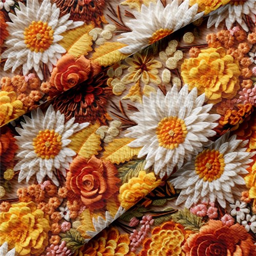 Autumn Fall Halloween Printed Liverpool Fabric AA1935 & Get a Free $89.99 Embroidery Bundle