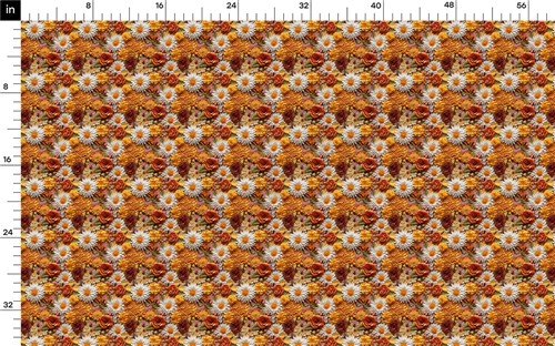Autumn Fall Halloween Printed Liverpool Fabric AA1935 & Get a Free $89.99 Embroidery Bundle