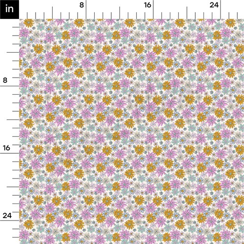 Floral Printed Liverpool 4 Way Fabric AA1499 & Get a Free $89.99 Embroidery Bundle