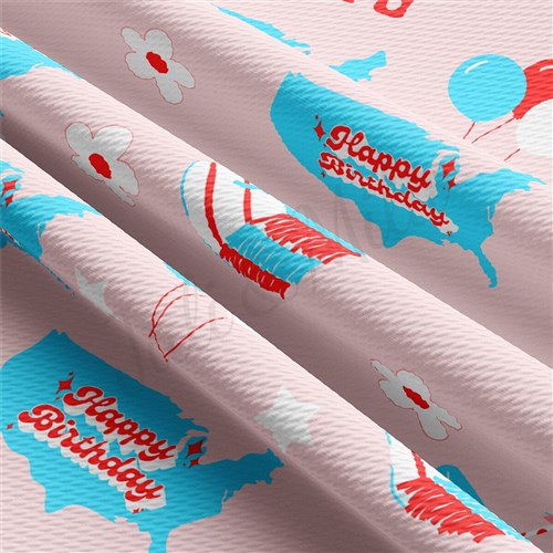 4th of July Patriotic Printed Liverpool Fabric AA1796 & Get a Free $89.99 Embroidery Bundle