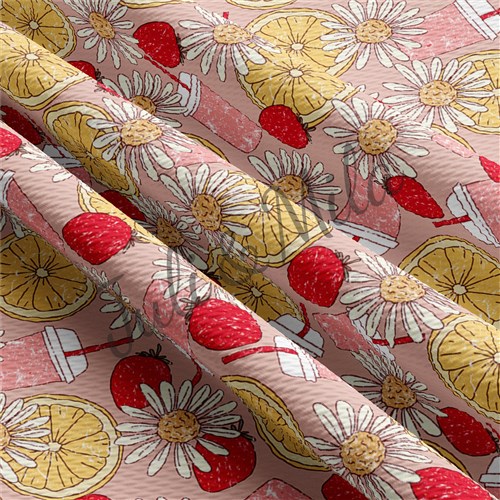 Summer Orange Printed Liverpool 4 Way Fabric orange2 & Get a Free $89.99 Embroidery Bundle