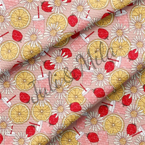 Summer Orange Printed Liverpool 4 Way Fabric orange2 & Get a Free $89.99 Embroidery Bundle