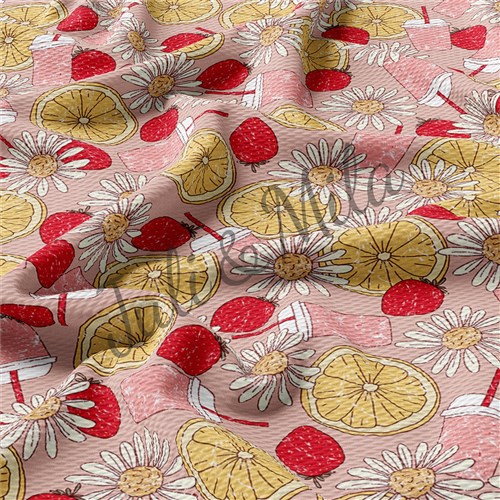 Summer Orange Printed Liverpool 4 Way Fabric orange2 & Get a Free $89.99 Embroidery Bundle