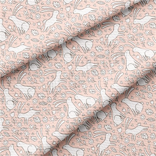 Easter AA2386 Liverpool Bullet Textured Stretch Solid Strip Thick Knit Jersey Fabric