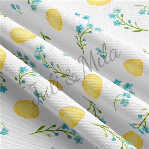 Easter Printed Liverpool Fabric Egg Bunny Pastel(E51) & Get a Free $89.99 Embroidery Bundle