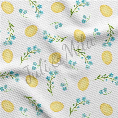 Easter Printed Liverpool Fabric Egg Bunny Pastel(E51) & Get a Free $89.99 Embroidery Bundle
