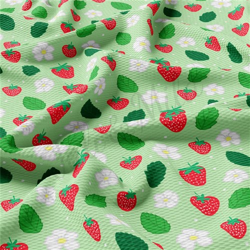 Strawberry Liverpool Bullet Textured Stretch Solid Strip Thick Knit Jersey Fabric