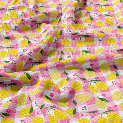 Lemon AA2393 Liverpool Bullet Textured Stretch Solid Strip Thick Knit Jersey Fabric