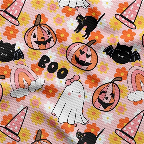 Pumpkin Fall Halloween Autumn Printed Liverpool ghost AA1865 & Get a Free $89.99 Embroidery Bundle
