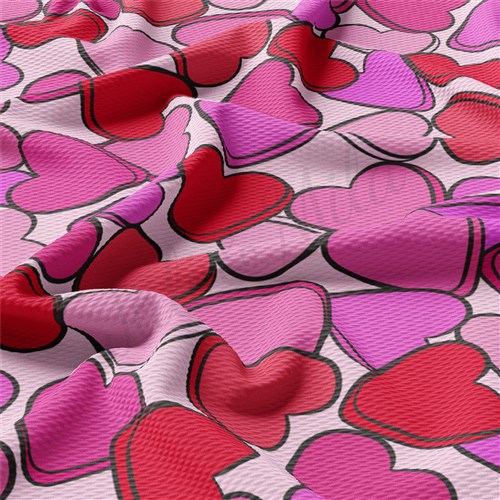 Valentine's Day Liverpool Bullet Textured Stretch Solid Strip Thick Knit Jersey Fabric