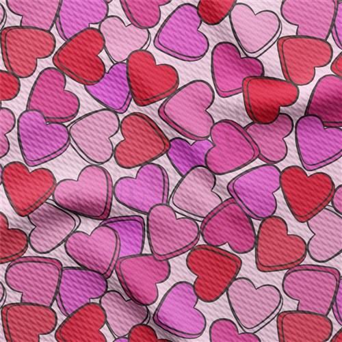 Valentine's Day Liverpool Bullet Textured Stretch Solid Strip Thick Knit Jersey Fabric