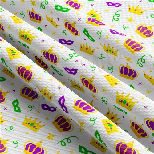 Mardi Gras AA2347 Liverpool Bullet Textured Stretch Solid Strip Thick Knit Jersey Fabric