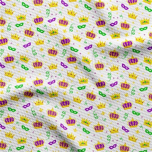 Mardi Gras AA2347 Liverpool Bullet Textured Stretch Solid Strip Thick Knit Jersey Fabric