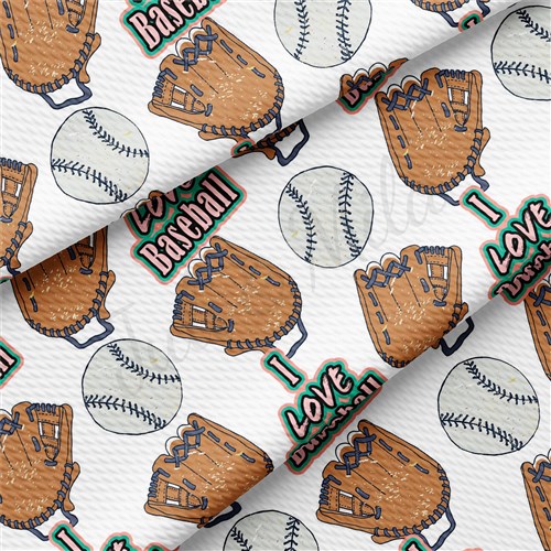Baseball Printed Liverpool Bullet Textured Stretch Solid Strip Thick Knit Jersey Fabric