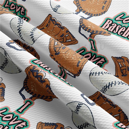 Baseball Printed Liverpool Bullet Textured Stretch Solid Strip Thick Knit Jersey Fabric