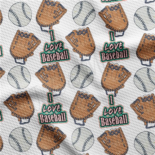 Baseball Printed Liverpool Bullet Textured Stretch Solid Strip Thick Knit Jersey Fabric