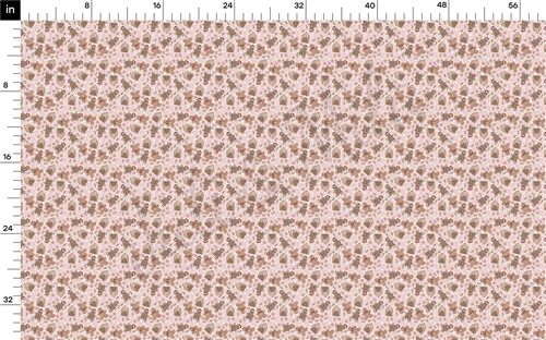 Gingerbread Pink Christmas Liverpool Bullet Textured Stretch Solid Strip Thick Knit Jersey Fabric