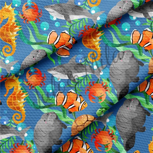 Printed Liverpool Fabric seainhabitants2 & Get a Free $89.99 Embroidery Bundle