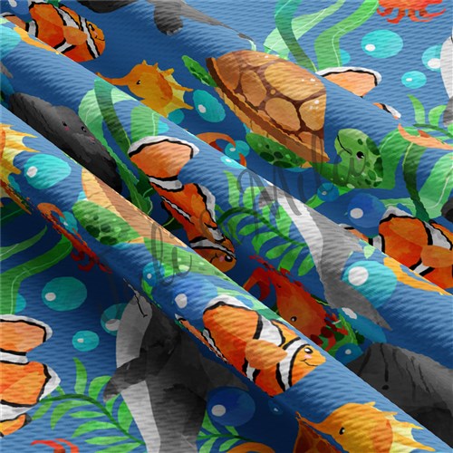 Printed Liverpool Fabric seainhabitants2 & Get a Free $89.99 Embroidery Bundle
