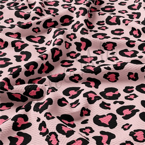 Cheetah Leopard AA169 TBP102 Liverpool Bullet Textured Stretch Solid Strip Thick Knit Jersey Fabric
