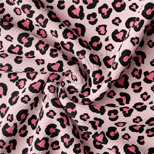 Cheetah Leopard AA169 TBP102 Liverpool Bullet Textured Stretch Solid Strip Thick Knit Jersey Fabric