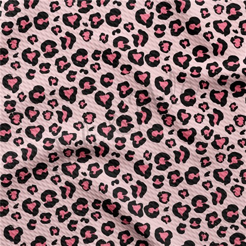 Cheetah Leopard AA169 TBP102 Liverpool Bullet Textured Stretch Solid Strip Thick Knit Jersey Fabric