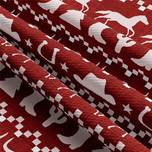 Christmas Christmas Liverpool Bullet Textured Stretch Solid Strip Thick Knit Jersey Fabric