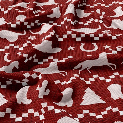 Christmas Christmas Liverpool Bullet Textured Stretch Solid Strip Thick Knit Jersey Fabric