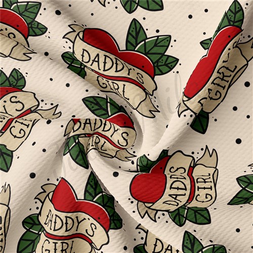 Daddy's Girl Printed Liverpool Bullet Textured Stretch Solid Strip Thick Knit Jersey Fabric