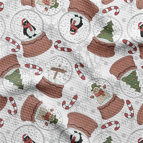 Christmas Printed Liverpool Bullet Textured Stretch Solid Strip Thick Knit Jersey Fabric