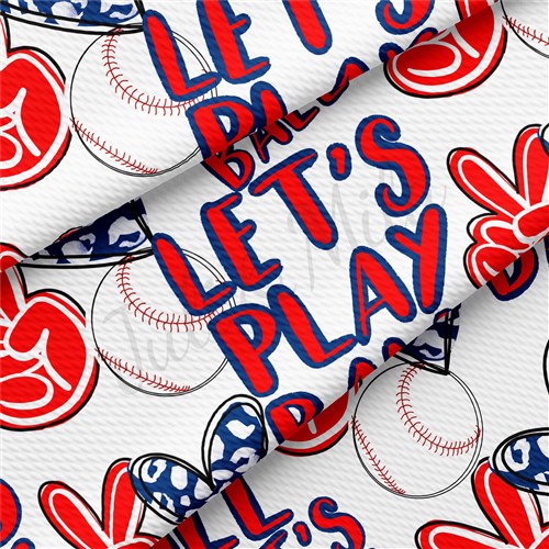 Baseball Printed Liverpool Bullet Textured Stretch Solid Strip Thick Knit Jersey Fabric