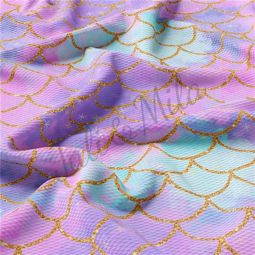 Printed goldenscales Liverpool Bullet Textured Stretch Solid Strip Thick Knit Jersey Fabric