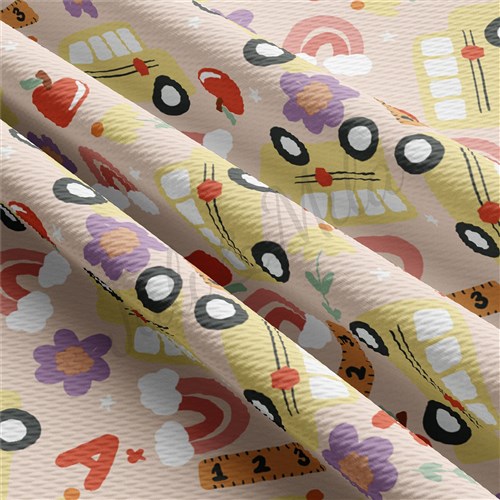 Back to School Liverpool Bullet Textured Stretch Solid Strip Thick Knit Jersey Fabric